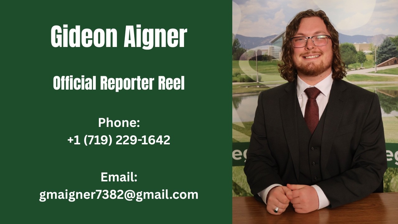 Gideon Aigner Feature Reporter Reel