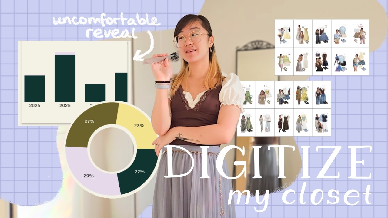 closet edit - digitize my entire closet | tricks to shop less and revealing my statistics