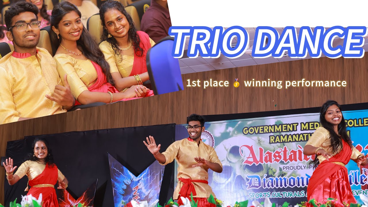 Medical college cultural fest || 1st place 🥇 in trio dance || #dance #viral #trending