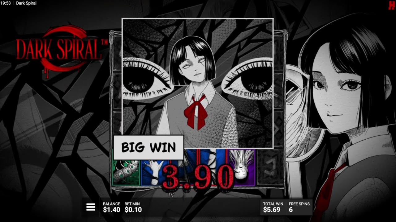 Dark Spiral Bonus Feature 100X WIN!