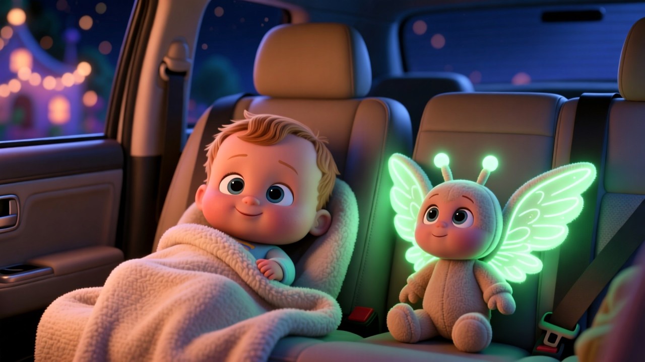Moonlight Cozy Ride 🌙 | Gentle Lullaby Song for Kids | Sleep & Relax