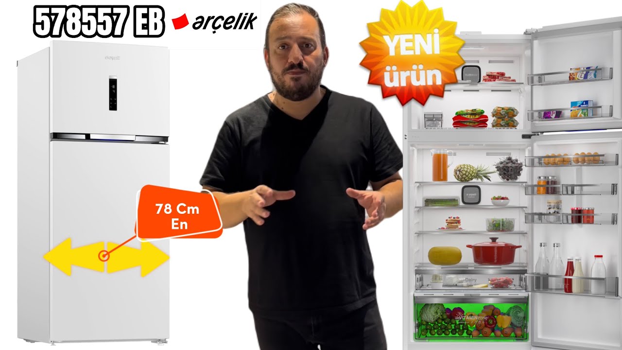 578557 EB Yeni Arçelik Buzdolabı | No Frost Buzdolabı | 578 Litre | 78 Cm Geniş No Frost Buzdolabı