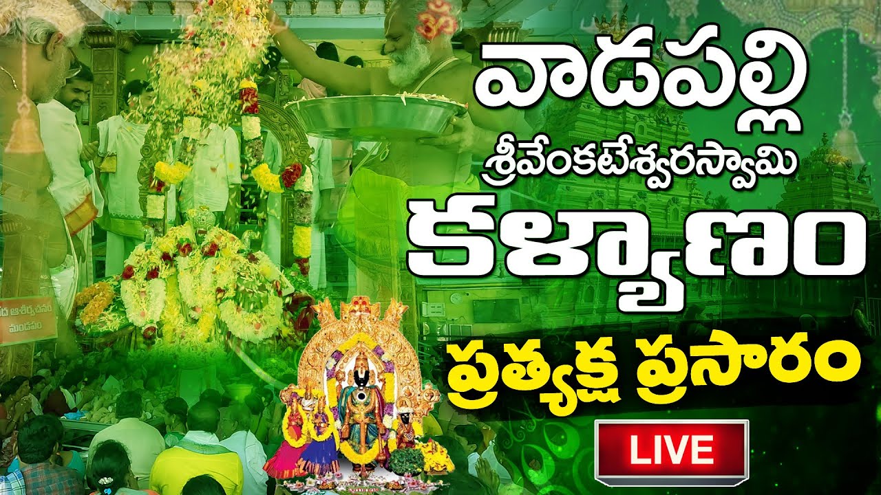 Live : శనివారం నాడు  వాడపల్లి శ్రీ వేంకటేశ్వరస్వామి  కళ్యాణం ప్రత్యక్ష ప్రసారం | vadapalli Temple