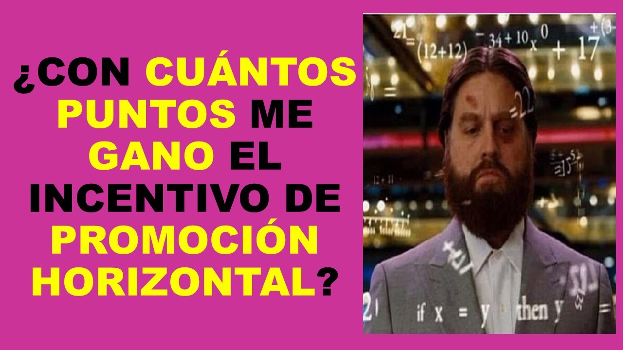 Soy Docente: ¿CON CUÁNTOS PUNTOS ME GANO EL INCENTIVO DE PROMOCIÓN HORIZONTAL?