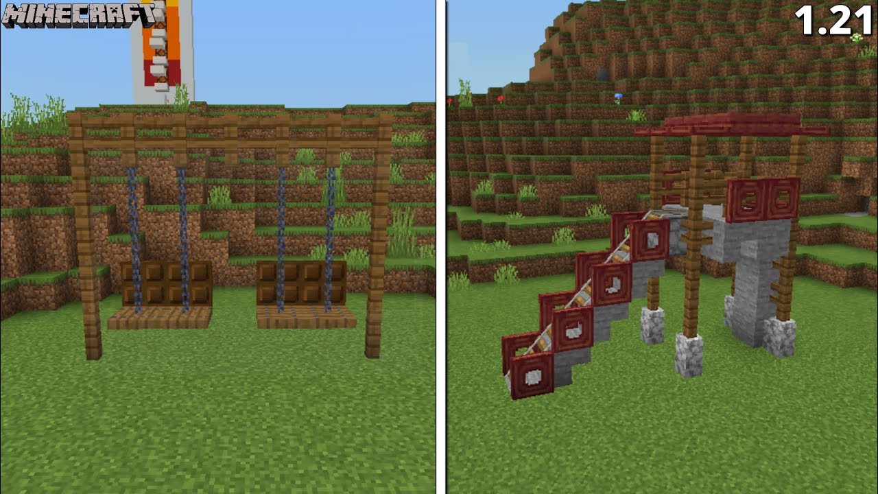Easy Playground Build Hack Ideas in Minecraft 1.21 Java Edition Bedrock Edition 