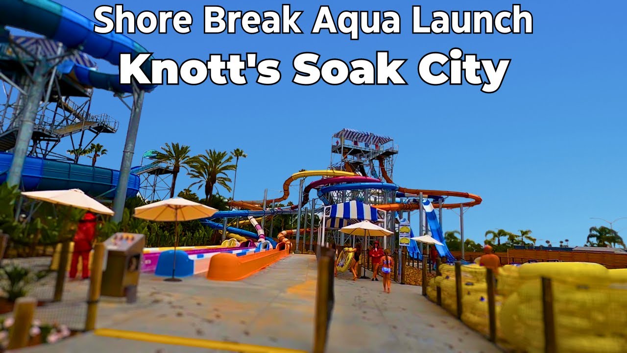 Shore Break Aqua Launch Trapdoor Slides at Knott's Soak City POV