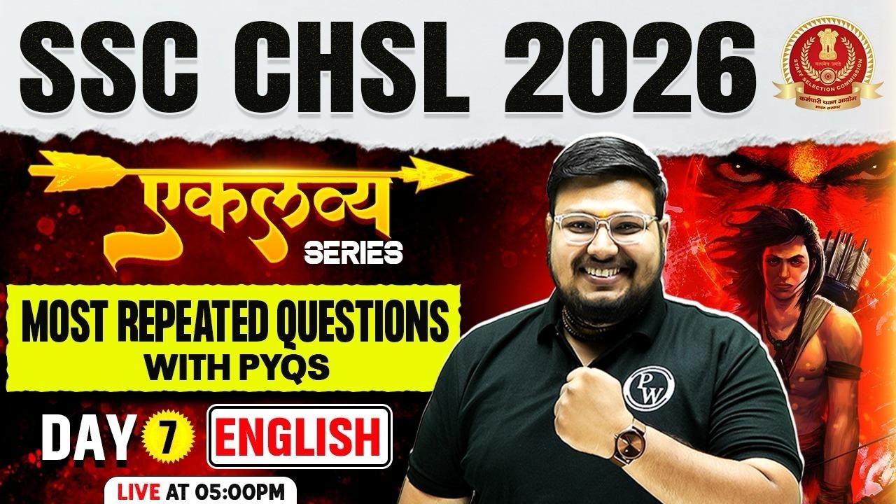 SSC CHSL English Class 2026 | English Most Repeated Questions | SSC CHSL 2026 English by Bhragu Sir
