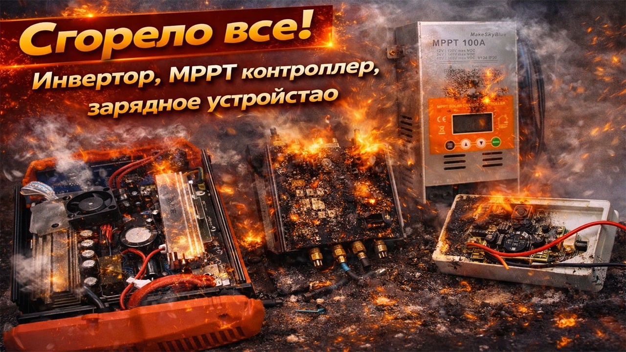 Сгорел инвертор, mppt контроллер, зарядное устройство! Что то пошло не так.