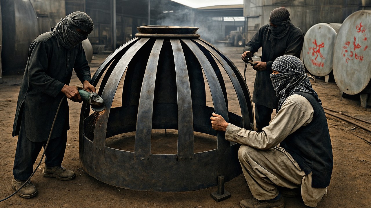 Building a Giant Oven Out of Metal That Can Bake Thousands of Loaves of Bread in Just One Hour!