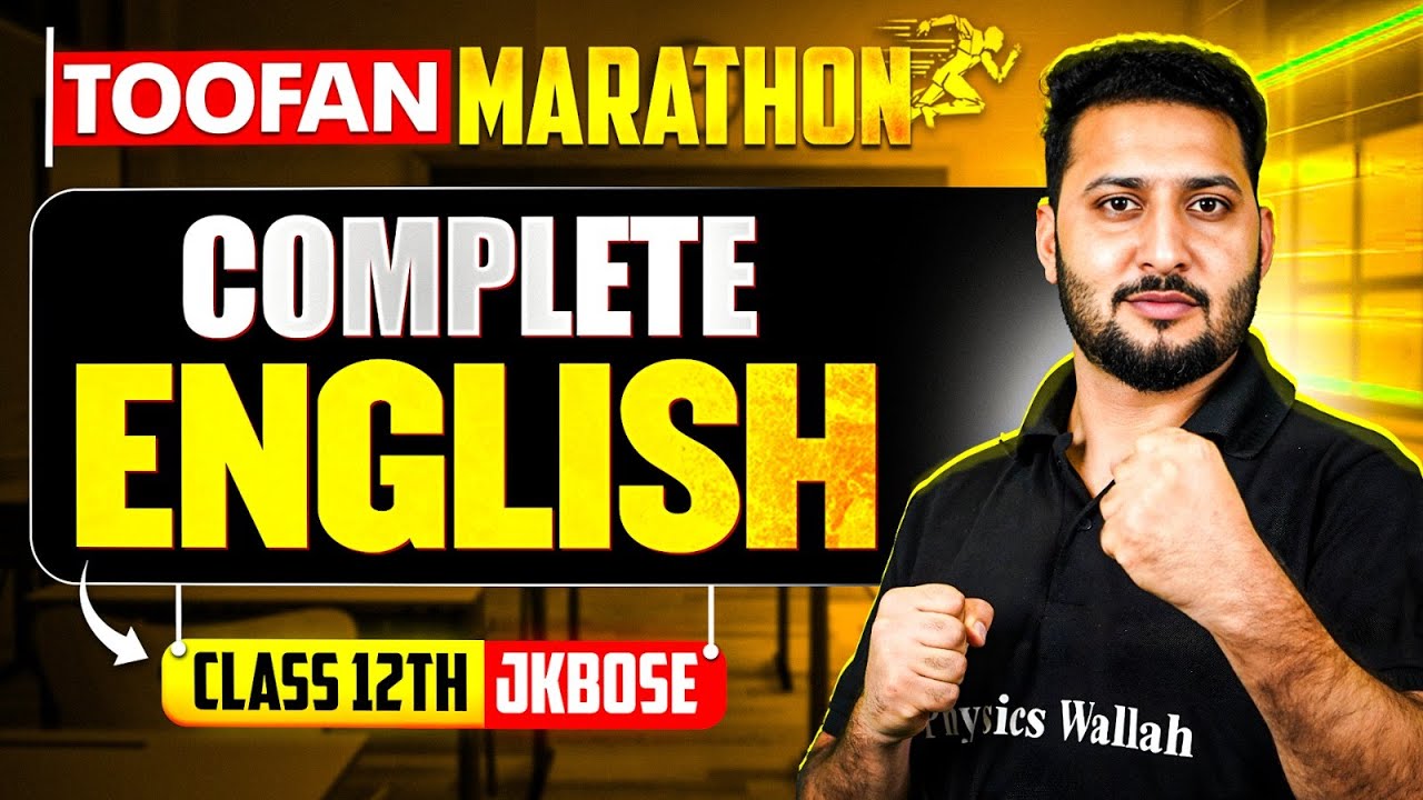 JKBOSE Class 12th | Complete English🔥 (Theory + CYQ's) | TOOFAN Marathon 🌪