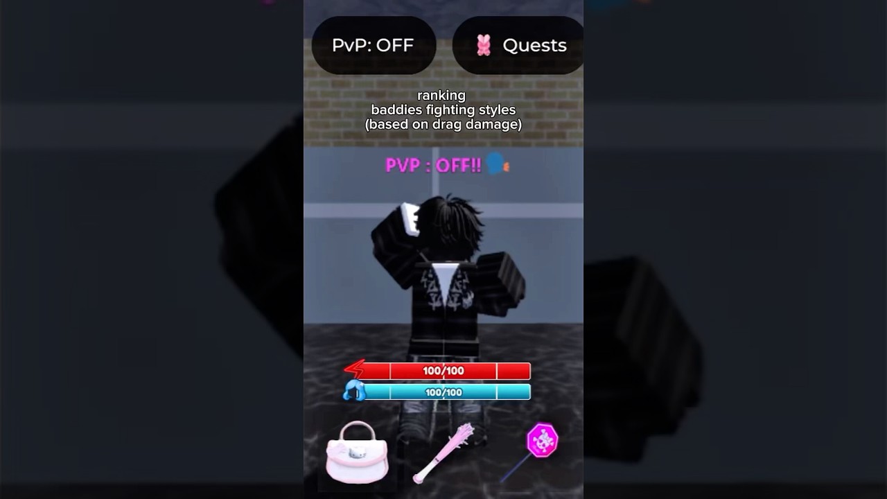 рейтинг стилей боя злодеев (на основе урона) #roblox #baddies #robloxbaddies #baddiesroblox