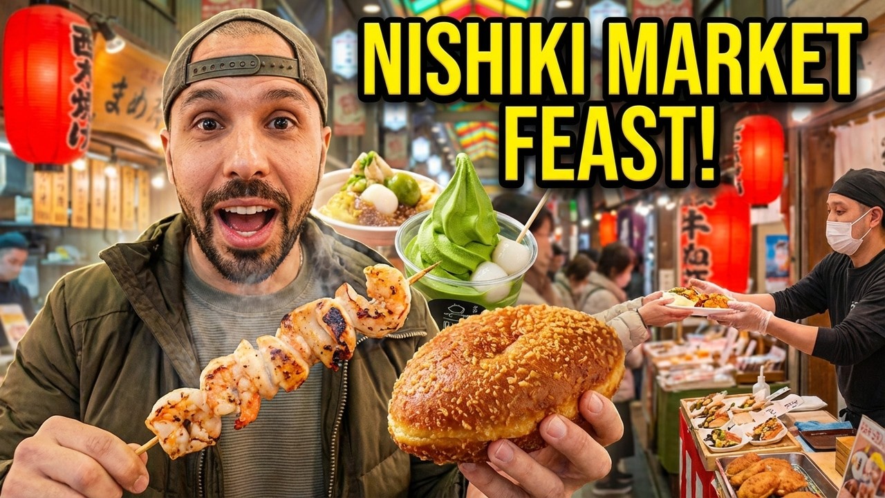 Exploring Nishiki Market's AMAZING Street Food