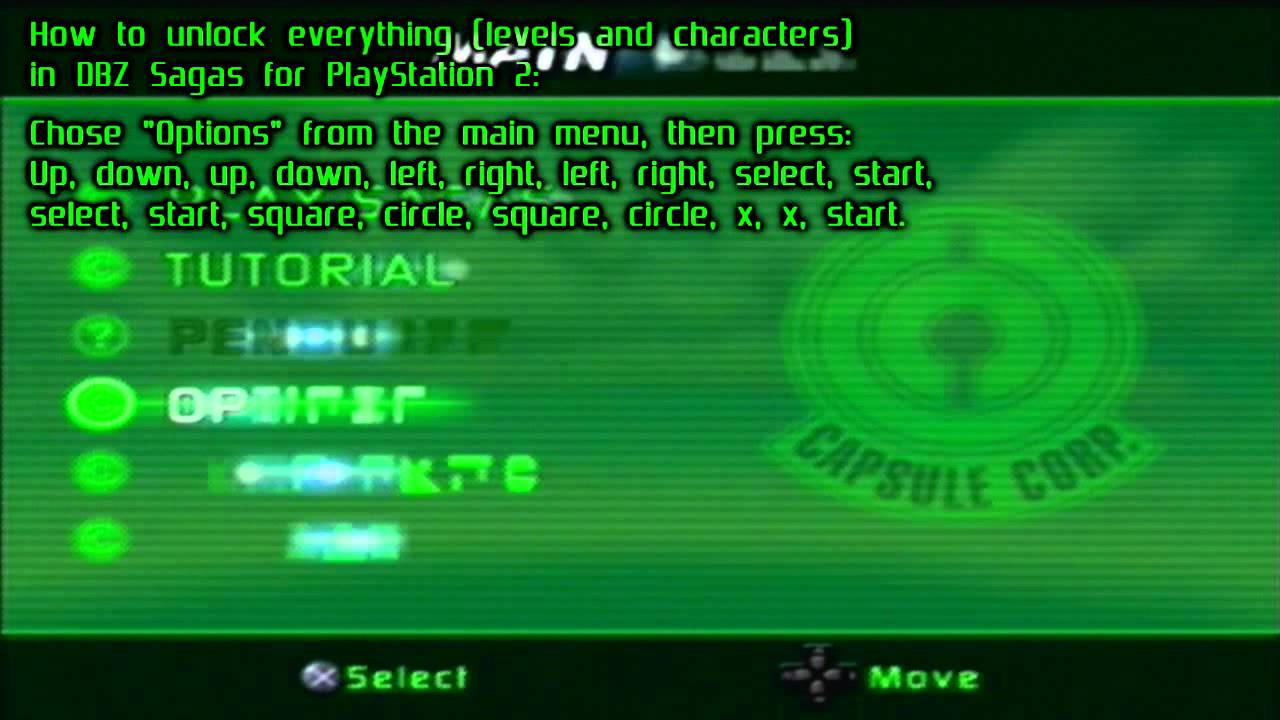 DragonBall Z Sagas Cheat code - Unlock everything (characters pendulum and levels)