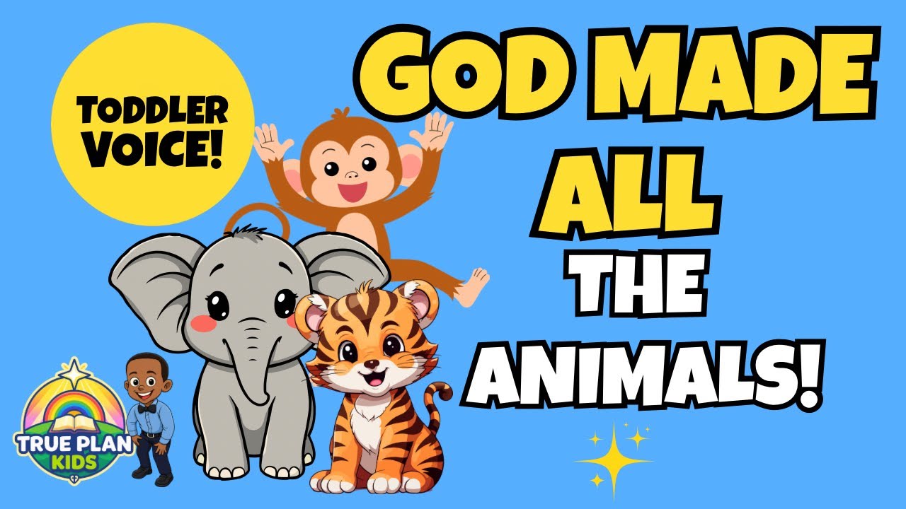 Animals God Made! 🐰🐘 Fun Bible Learning for Kids + Toddler Voiceover