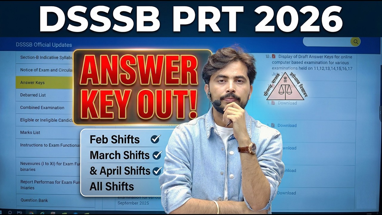 DSSSB PRT Answer Key OUT! | by Rohit Vaidwan Sir