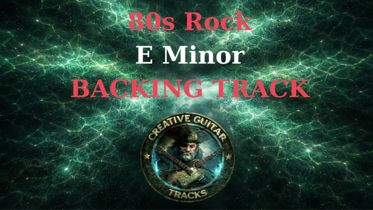 80s Rock Backing Track E minor | For Guitar Practice | 140 BPM
