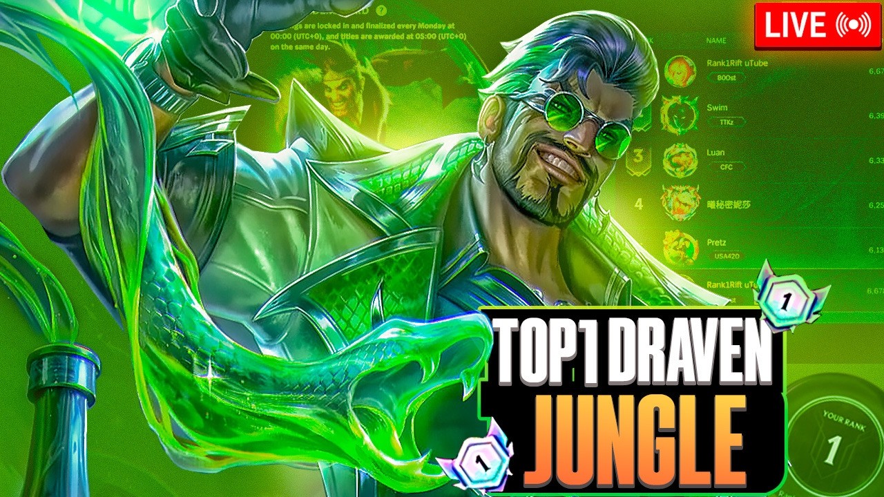22 Winstreak Master 10 Marks Start | Rank 1 Draven Jungle | 98% Winrate Grand Master 91% Challenger