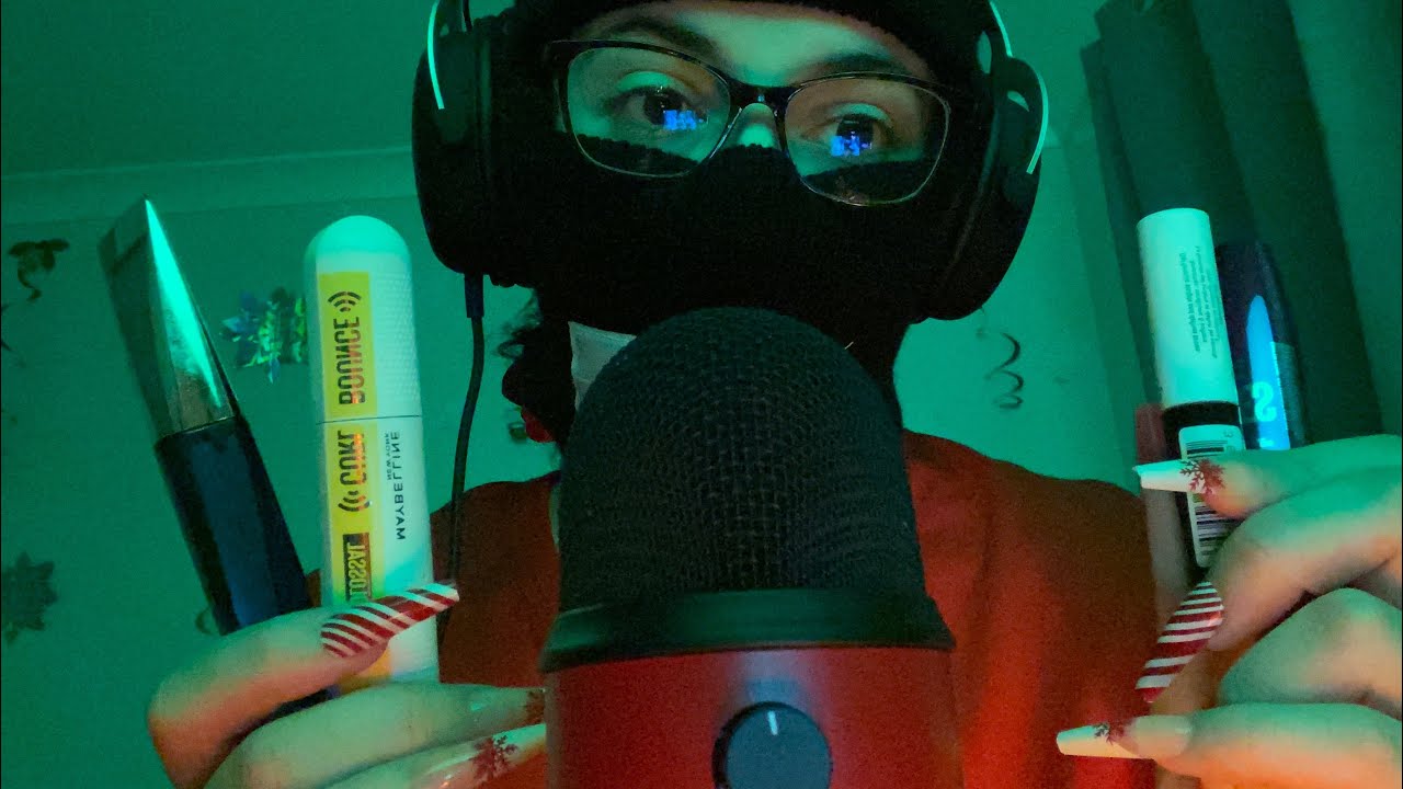 ASMR Mascara pumping lid sounds & visual application (No talking)