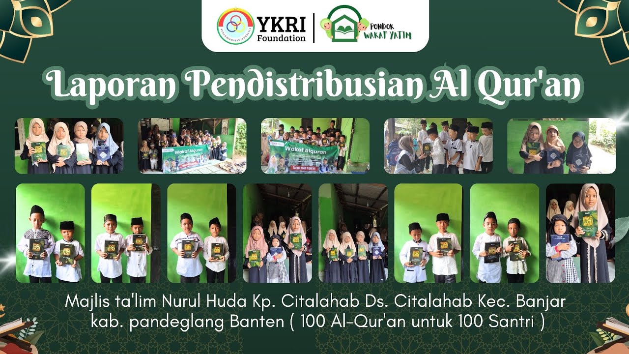 Pendistribusian Wakaf Al-Quran || MDTA AL IKHWAN