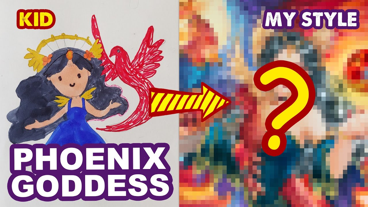 Drawing Goddess of Fire Phoenix | Semi Realistic Style | Huta Chan