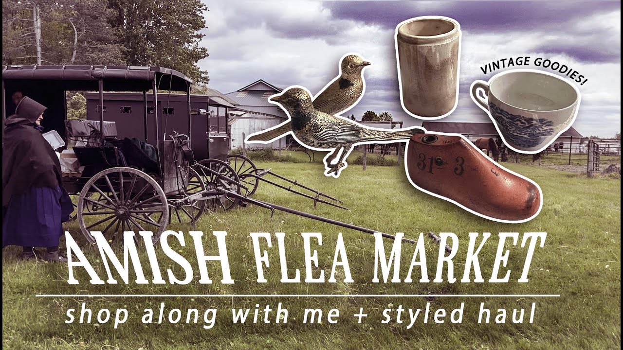 Amish Flea Market (shop with me) Hunting for Cheap Vintage! Fun Flea Market Browsing & Vintage Haul