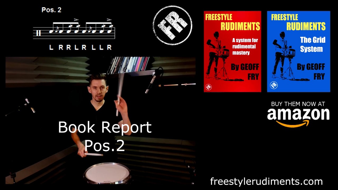 The Book Report Rudiment in Position 2 - Drum Lesson