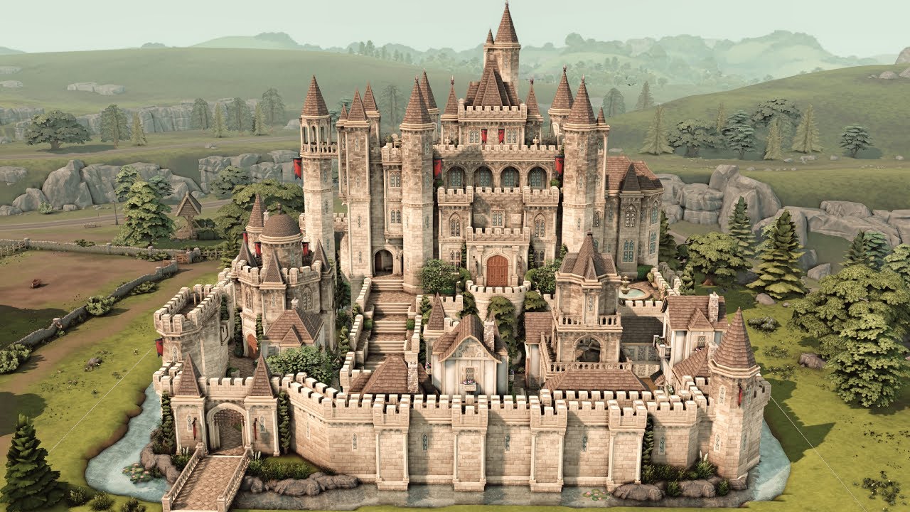 Medieval Castle and Village | The Sims 4 | Stop Motion | Nocc