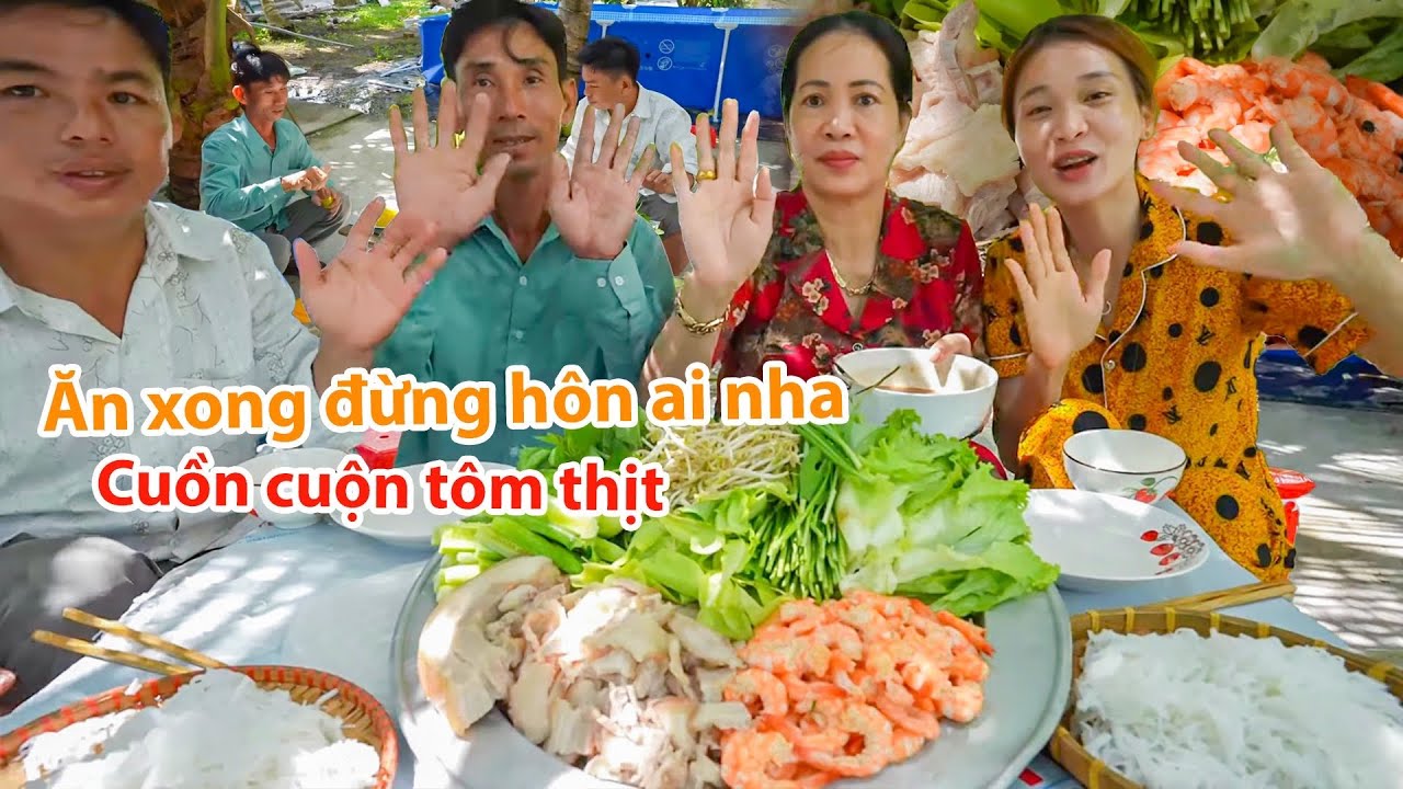 |1314| MÂM GỎI CUỐN TÔM THỊT CHẤM MẮM NÊM NGON NGẤT NGÂY.