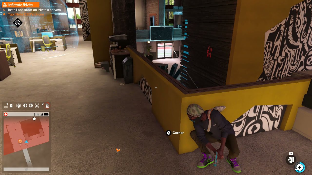 easy puzzle solving while Infiltrating !Nvite's server. Watch dogs2