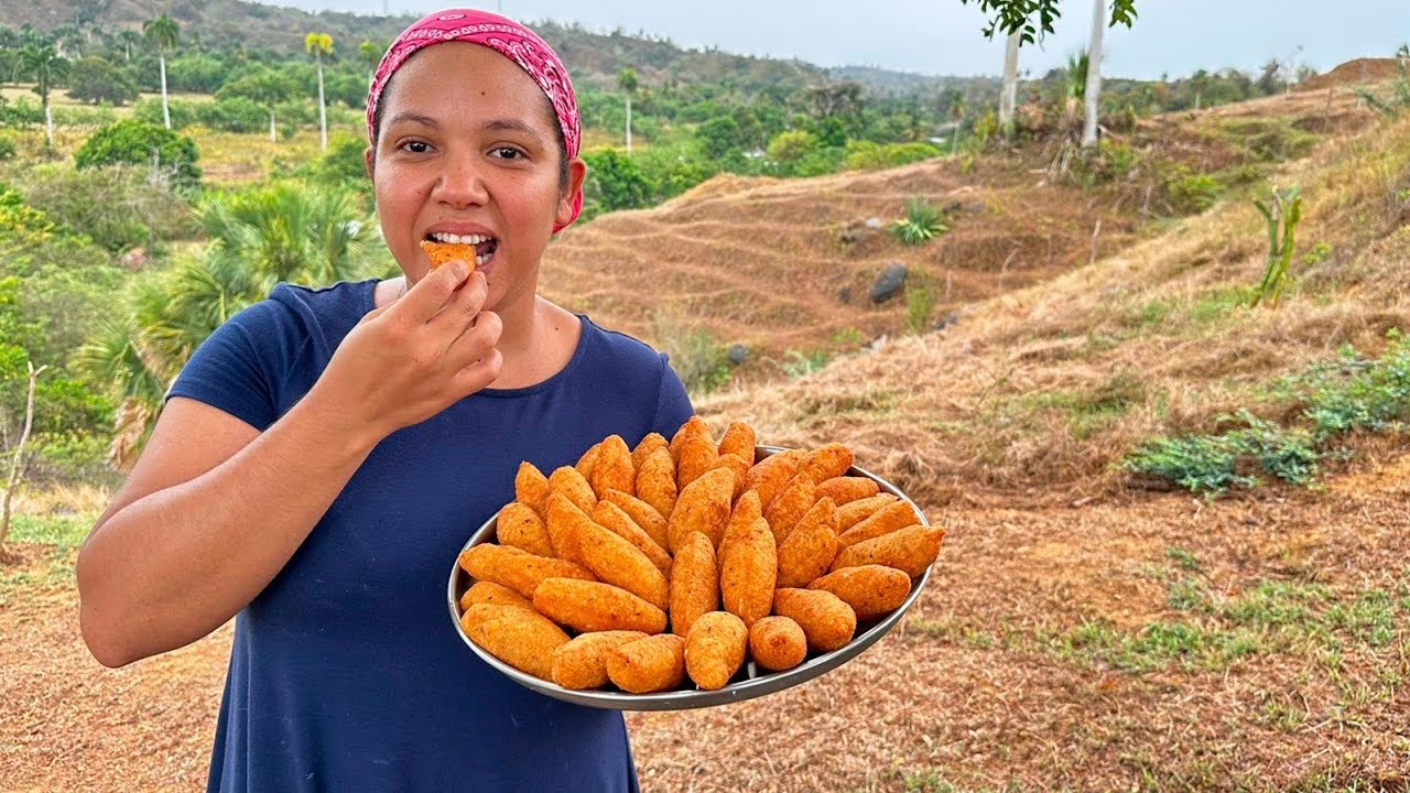 Lo Prepara En El Fogón Rellenos De Queso, Tradicionales Chulitos Dominicano.