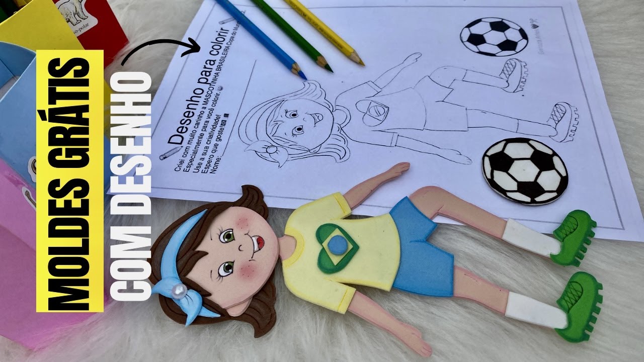 DIY APLIQUE EM EVA COPA 2022 #geruzaartes