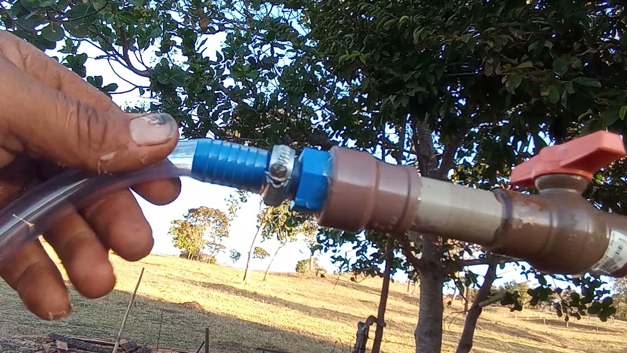 canalizando o biogás do biodigestor para a cozinha.