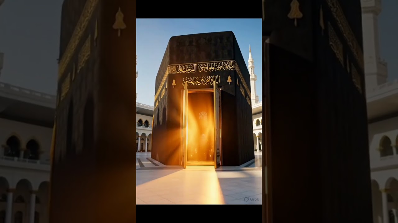 কাবা দরজা খুলতেই নুরের আলো।#foryou #islamicshort #islamicreminder #kaaba #makka #Noor.