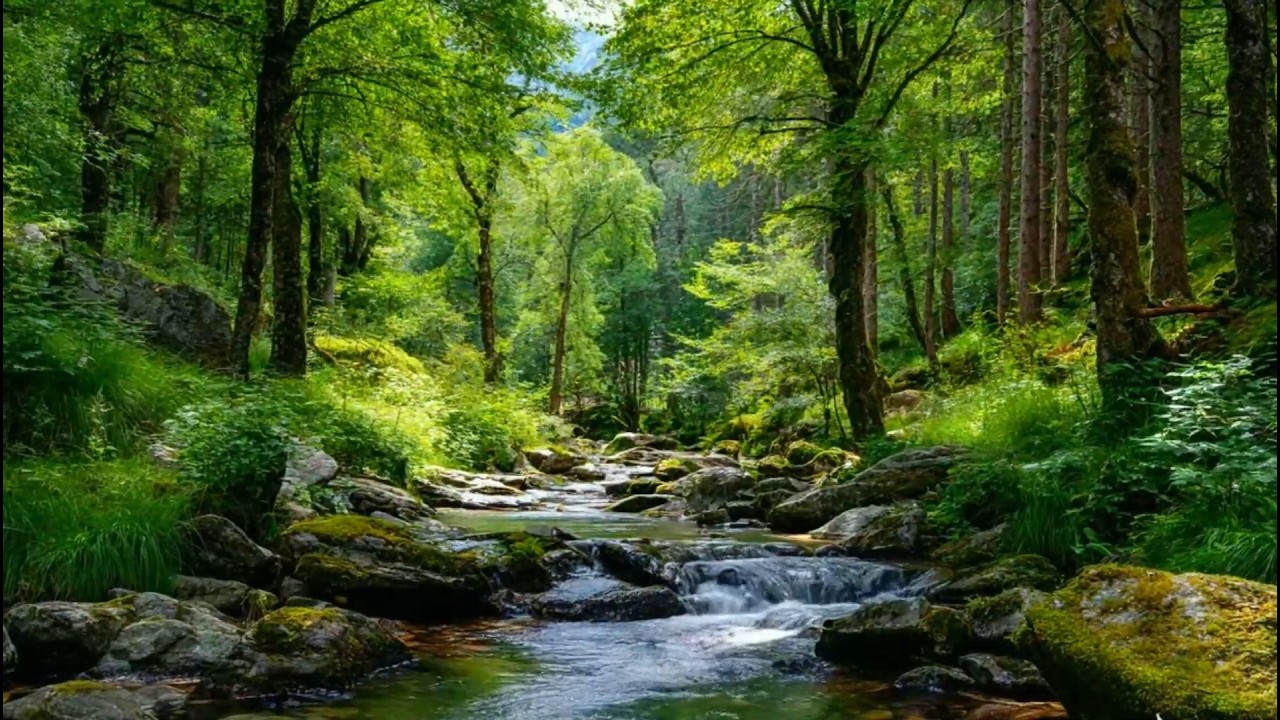 Soothing Sounds Of Forest Brook And Chirping Birds, Relaxing Nature Sounds, Asmr