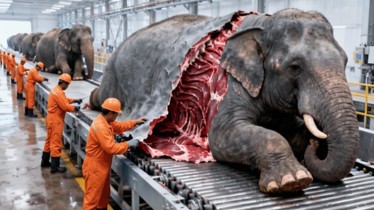 Behind a Giant Elephant Factory: How Massive Herds Are Managed at Industrial Scale (Full Process)