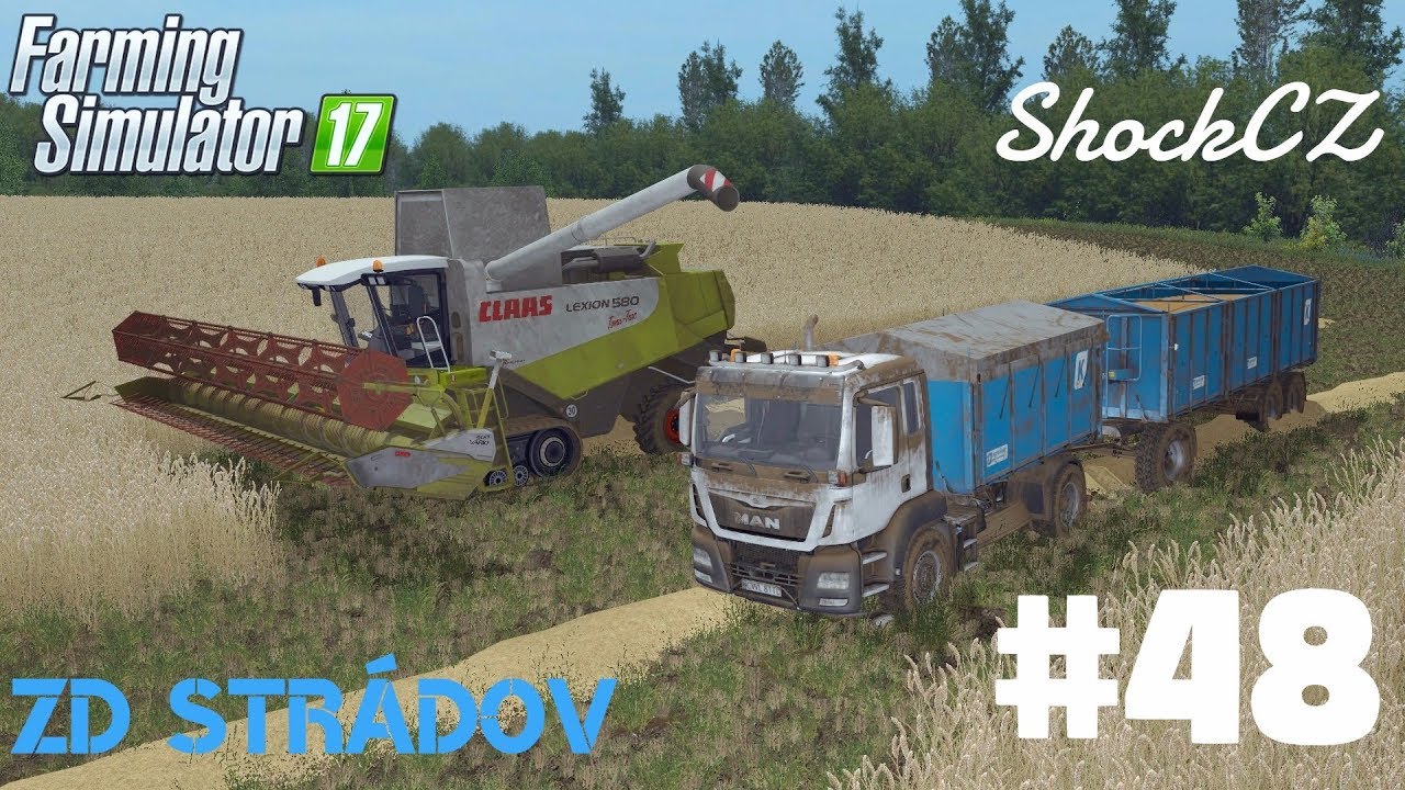 Sh0ck | Farming Simulator 17 | #48 - ZD Strádov -  Žně