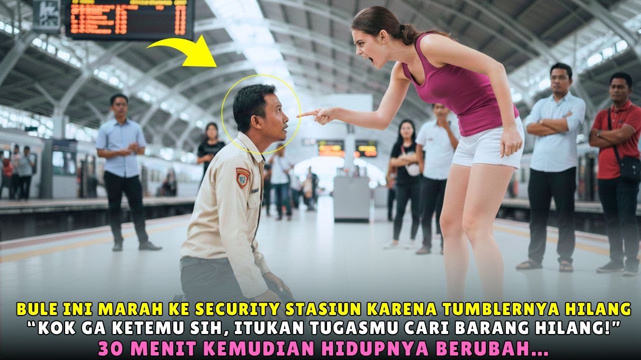 Bule ini Ngamuk Dan Marahi Security Distasiun Sebab Tumblernya Hilang, 30 menit Mengubah Hidupnya...