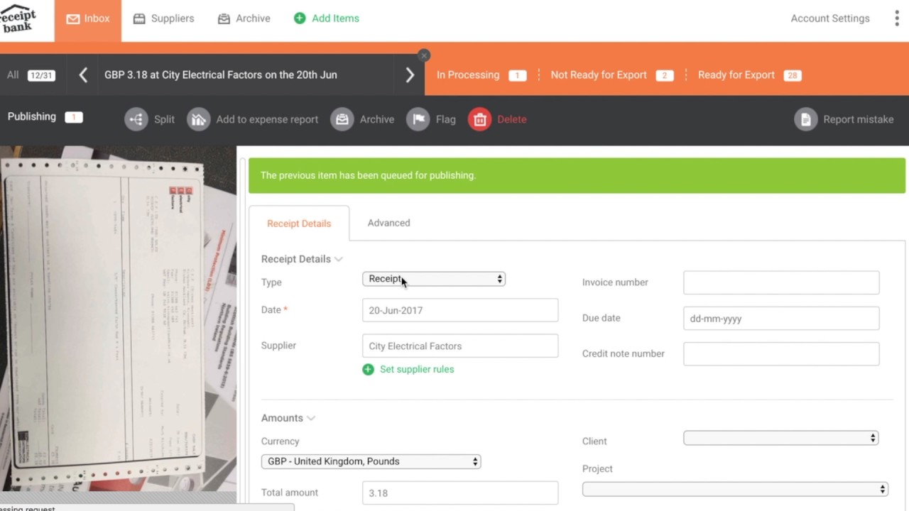 Introduction to Receipt Bank