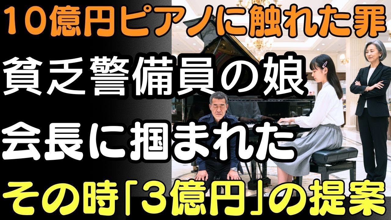 10億円ピアノに触れた罪 貧乏警備員の娘が会長に掴まれた…その時「3億円」の提案が下された  人生の教訓