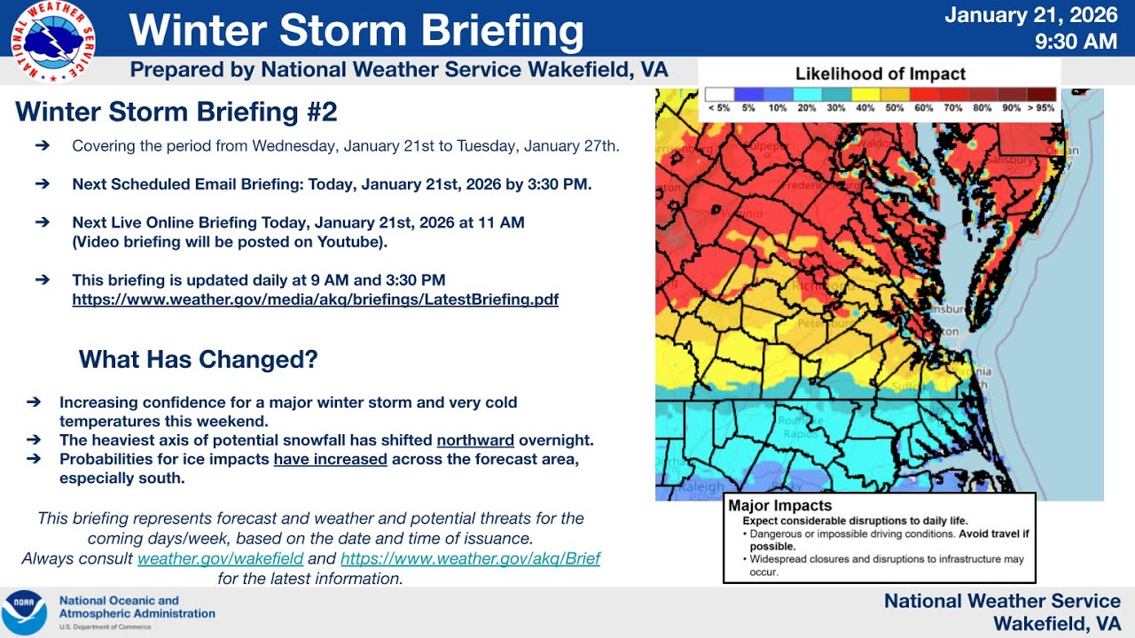 NWS Wakefield Briefing January 21st, 2026