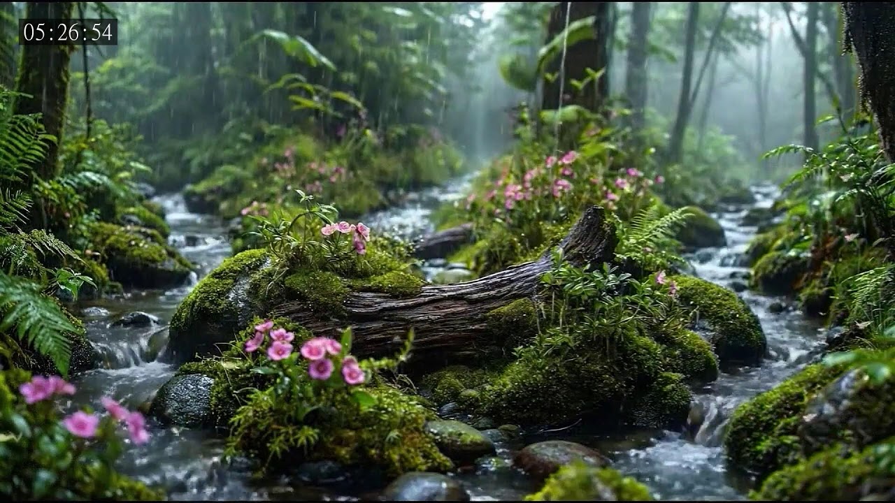 Calm Night Rainstorm and Thunder for Sleep