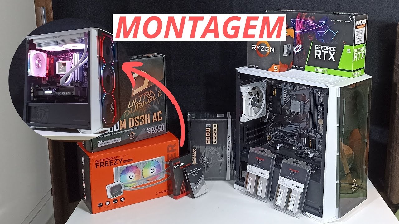 ✅(À VENDA) MONTAGEM RTX 3060TI RYZEN 5600 32GB DDR4 (PRIMEIRA VEZ COM WATERCOOLER)