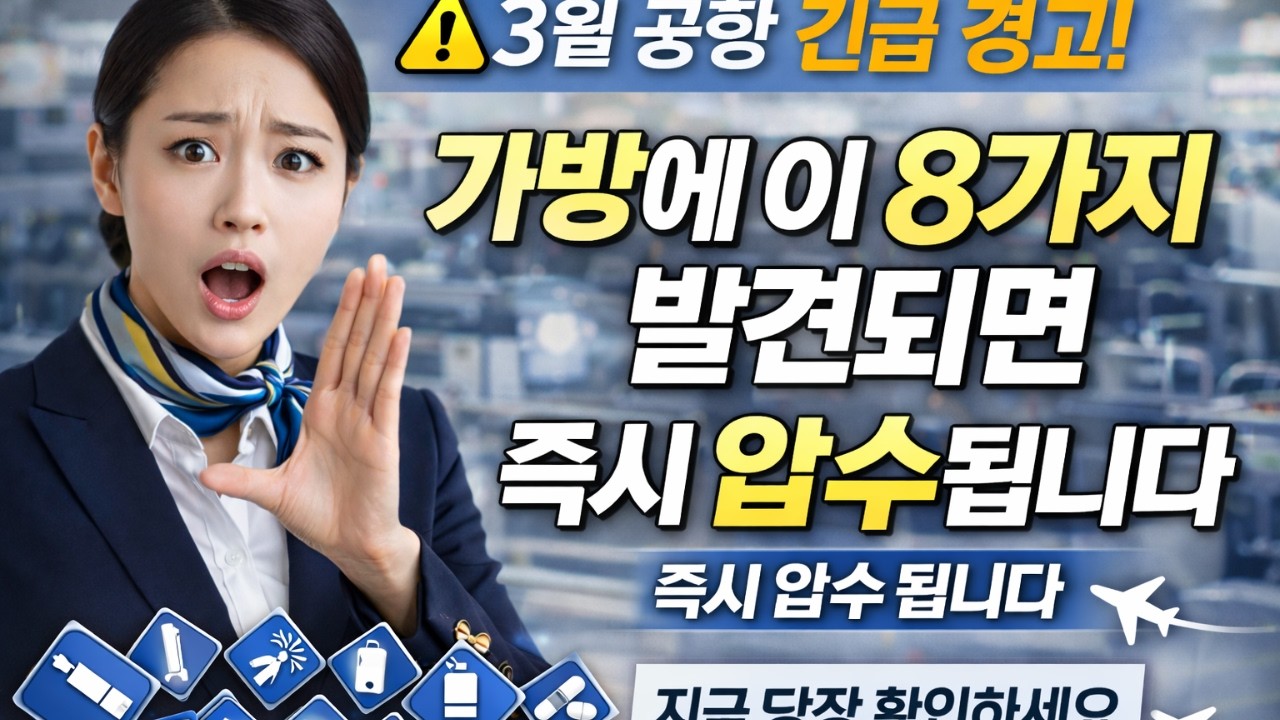 ⚠️ 3월 공항 긴급 경고! 가방에 이 8가지 발견되면 즉시 압수됩니다 (지금 당장 확인하세요) 🚨✈