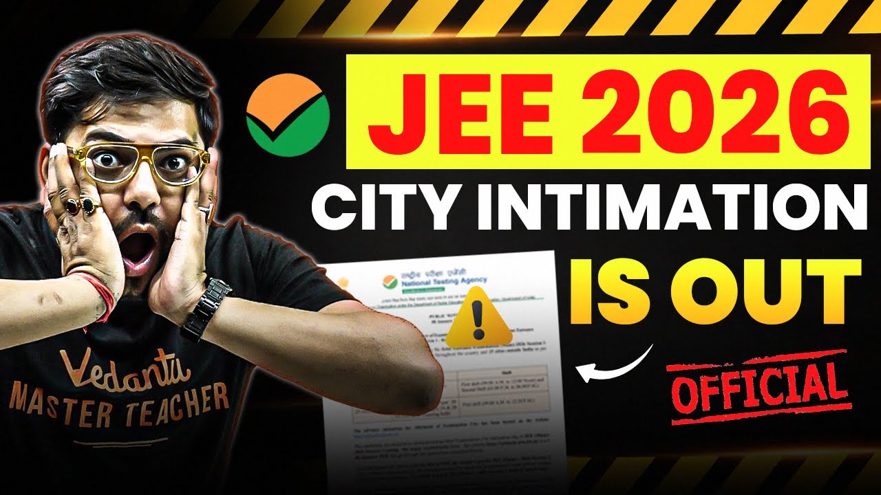 ⚠️JEE NTA Update😱 : JEE 2026 City Intimation Slip & Exam Dates Released Aspirants Attention☠️ 🥳🎉