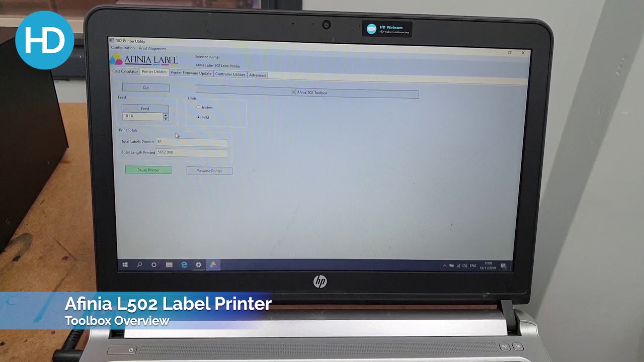 Afinia L502 - Toolbox Quick Look | HD Labels