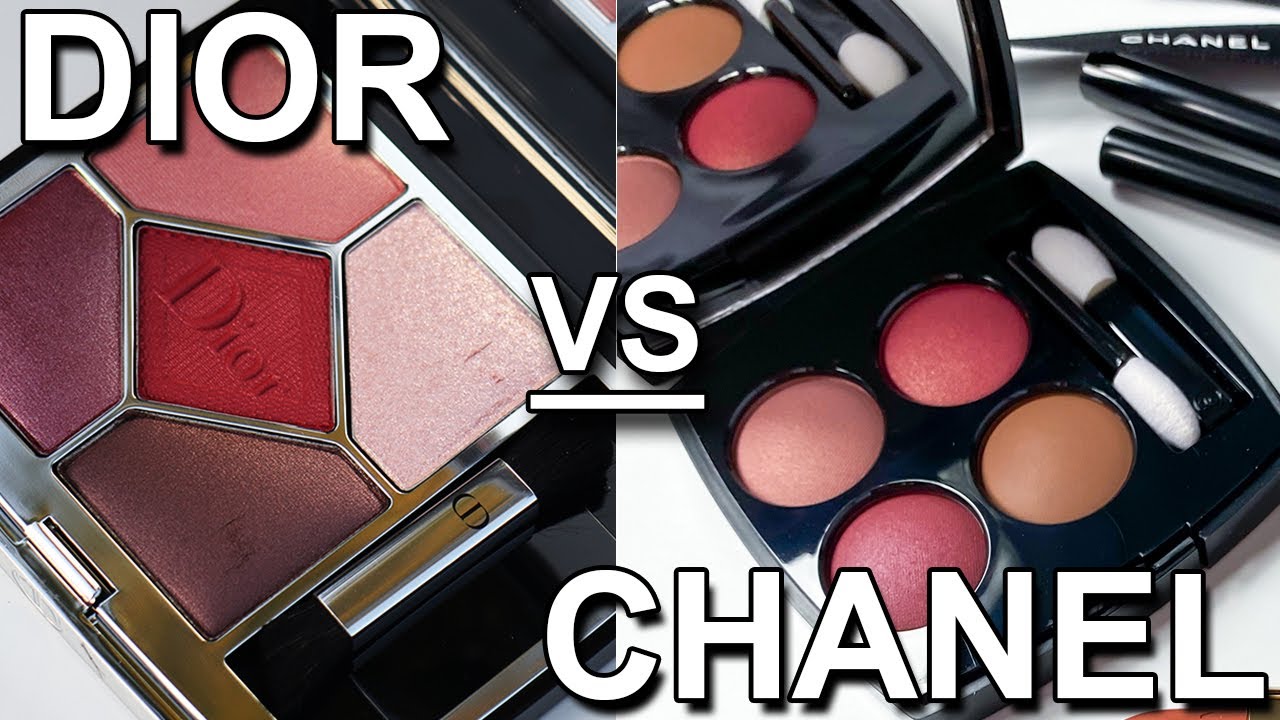 DIOR Rouge Trafalgar Eyeshadow Palette Review & Comparing to CHANEL Candeur et Provocation Palette