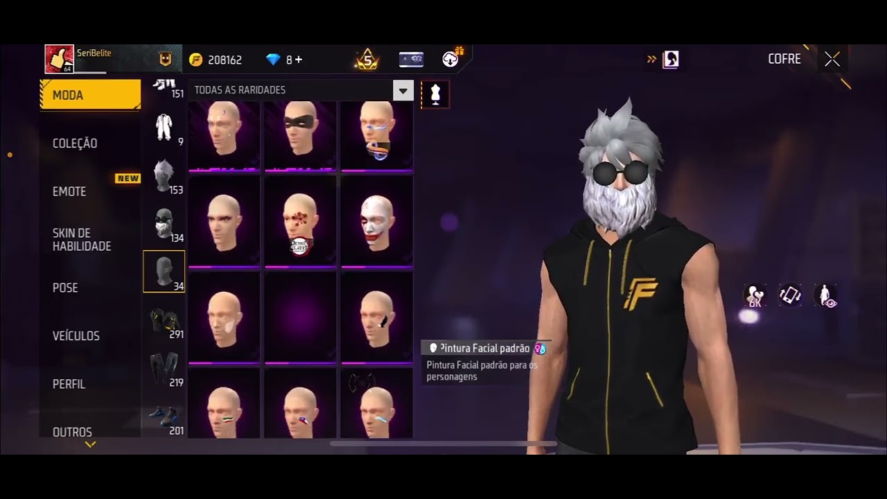 conta free fire amostra