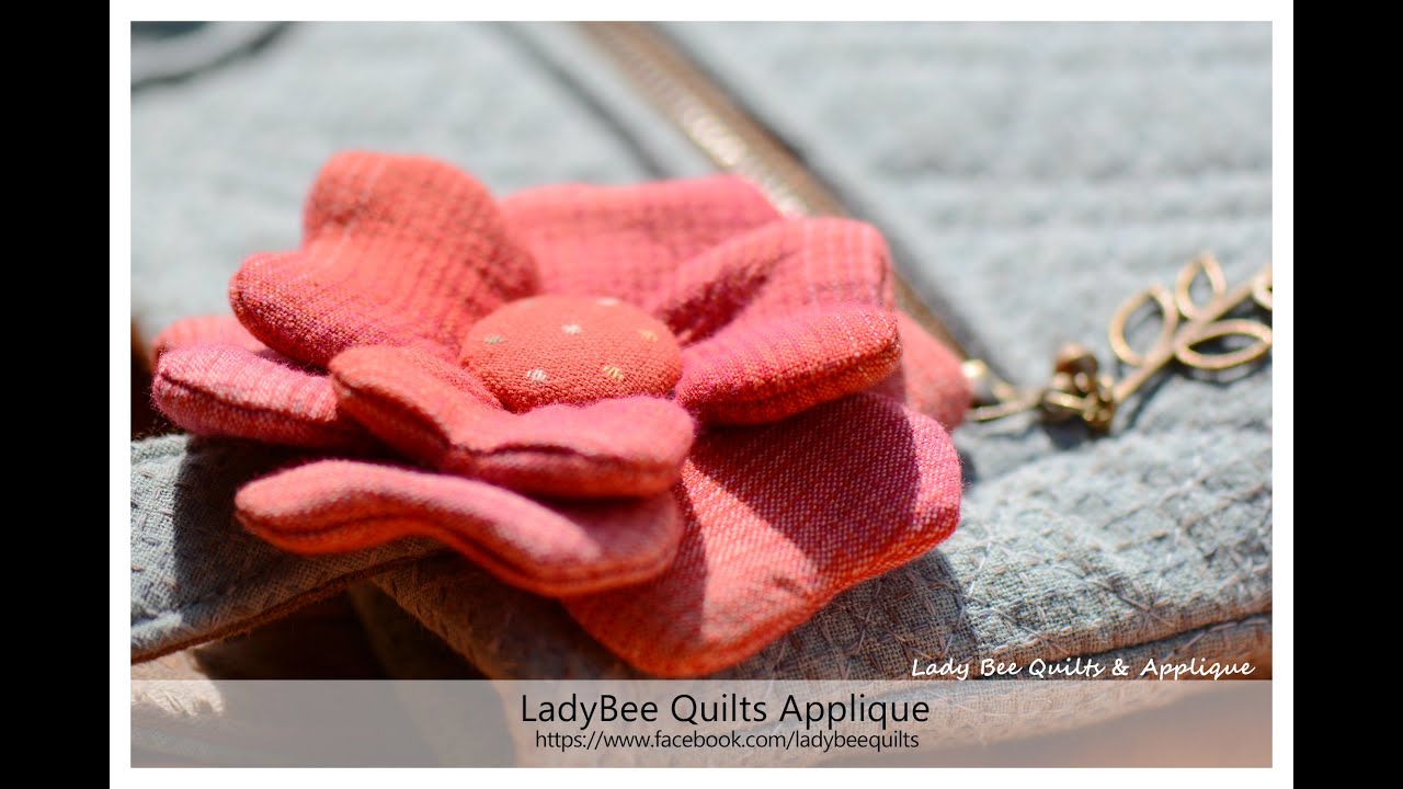 DIY How to make 3D fabric flower for bag quilt | แนะนำการเพิ่มความน่ารักให้สายกระเป๋าด้วยดอกไม้ 3D