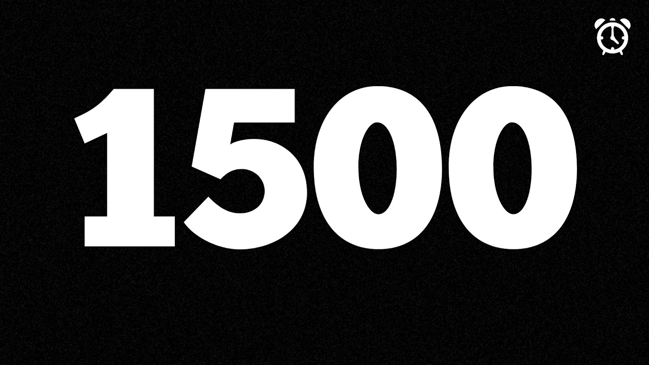 1500 Second Countdown Timer | 25 Minute | Focus Study Workout | Clean 4K UHD | How To