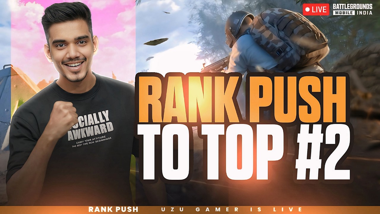 AJJ TOP 2 ? | CONQUEROR RANK PUSH DAY 34 | BGMI LIVE | UZU GAMER